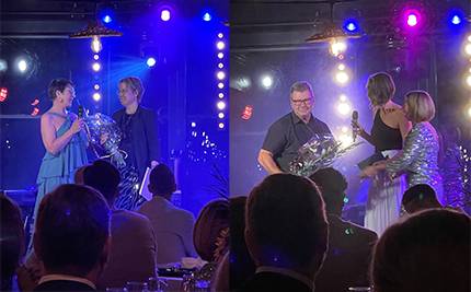 Eda Miljöservice och Pär Sundman tar emot pris på Företagsgala