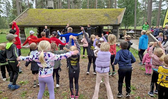 Uppvärmning inför Lilla Tallmoloppet